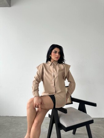 Omuz Tasarım Detaylı Gömlek - ANGELINO BuyukBedeniz