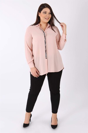 Powder Shirt with Front Placket Stripe - 1