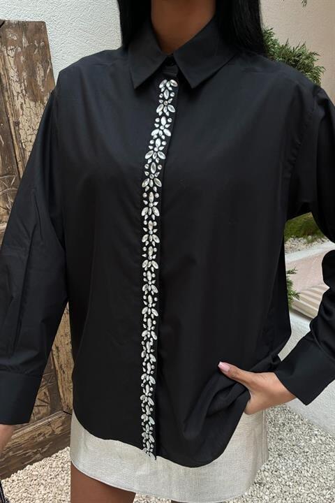 Önü Şerit Taşlı Gömlek 3448 - 3