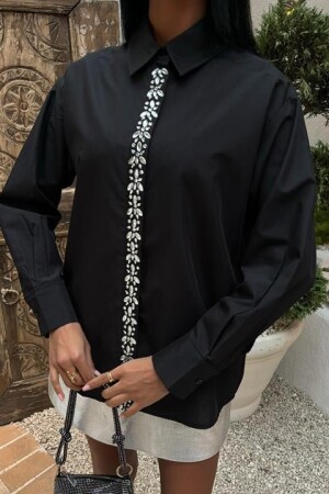 Önü Şerit Taşlı Gömlek 3448 - 5