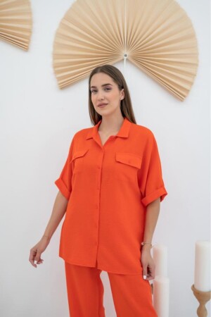 Oranj Gömlek Ve Pantolon Takım - 2
