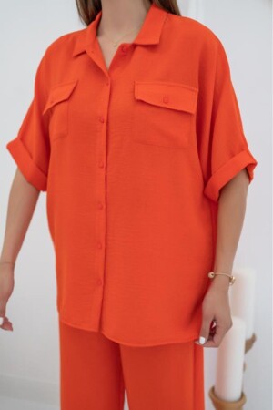 Oranj Gömlek Ve Pantolon Takım - 3