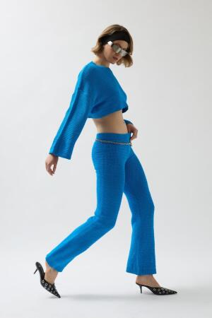 Oversize Triko Bluz Pantolon Takım - 3