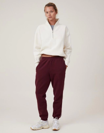 Oversize Yarım Farmuarlı Yakalı Basic SweatShirt - Beyaz - ANGELINO BuyukBedeniz (1)