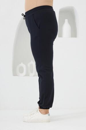 Paçası Lastikli Büyük Beden Lacivert Eşofman - RMG (1)