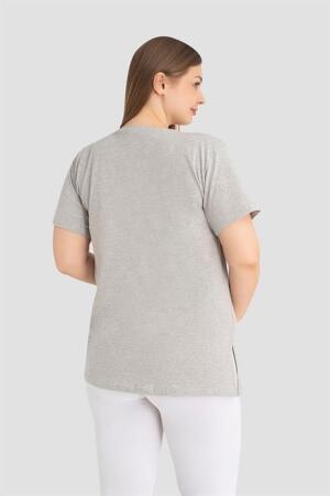 Pamuklu Kısa Kollu Hamile Tişört Renkli 3'lü Paket – Yumuşak ve Rahat Hamile Giyim - 5