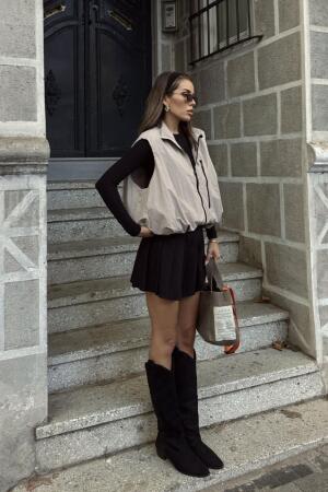 Paraşüt Yelek - Taş - ANGELINO BuyukBedeniz