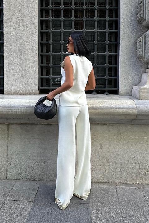 Paulo Gold Düğmeli Yelek Pantolon Takım 9976 - 2