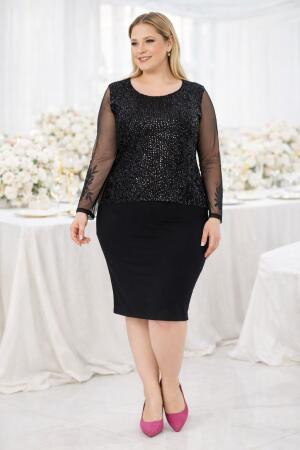 Payetli Abiye Elbise ND611 - Angelino Butik