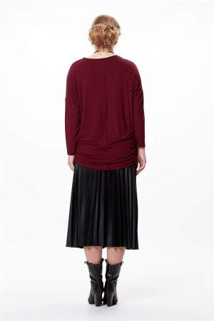 Pleated Leather Skirt Black - 2