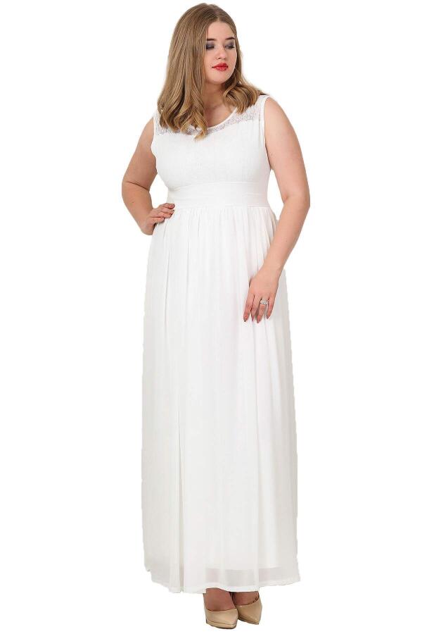 Plus Size Chiffon Sleeveless Long Evening Dress KL4009 - 1