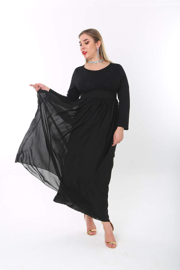 Plus Size Hijab Long Evening Dress KL4009T - 3