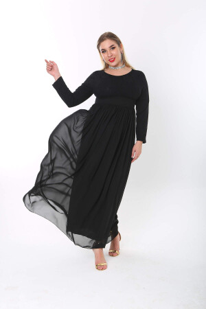 Plus Size Hijab Long Evening Dress KL4009T - 5