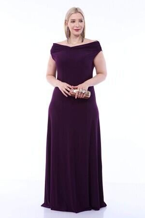 Large Size Kiss Collar Evening Dress KL126 - 5