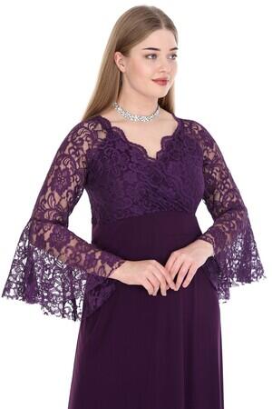 Plus Size Sleeves Long Evening Dress KL8756-20 - 2