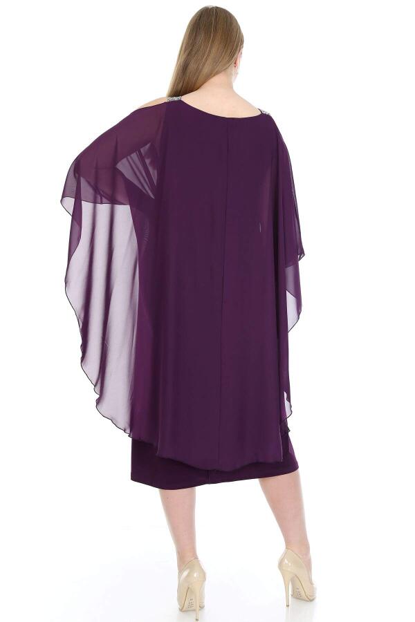 Plus Size Gemmiferous Chiffon Dress KL805 Purple - 6