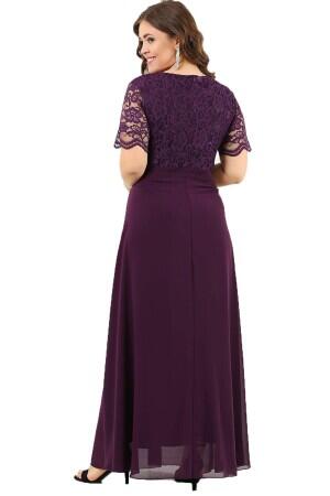 Guipure Chiffon Plus Size Evening Dress DD793 - 5