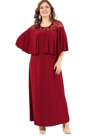 Long Evening Dress With Cape Collar DD792 - 1