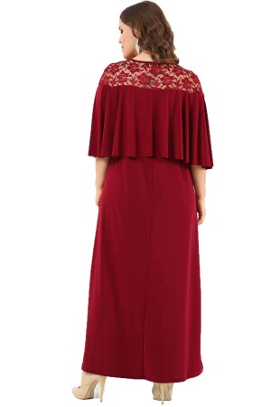 Long Evening Dress With Cape Collar DD792 - 4