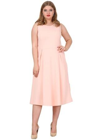 Plus Size Pockets Dress KL777 Powder - 1