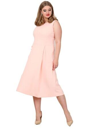 Plus Size Pockets Dress KL777 Powder - 3