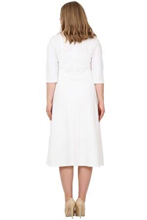 Large Size Pocket Dress White KL778 - 4