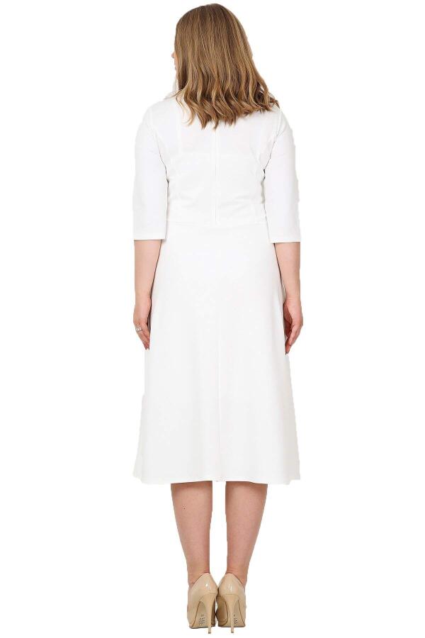 Large Size Pocket Dress White KL778 - 4