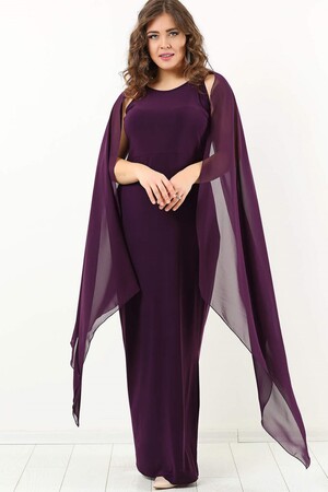 Long Sleeve Chiffon Oversized Evening Dress DD796 - 1