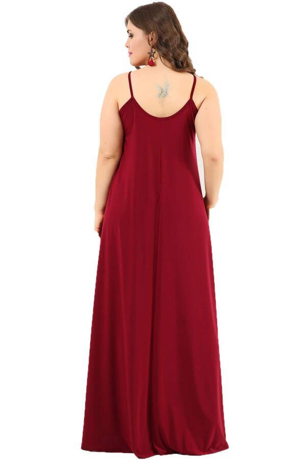 Large Size Sport Pocket Strappy Long Dress DD799 - 6