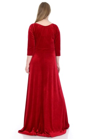 Plus Size Velvet Long Evening Dress KL56ka - 2