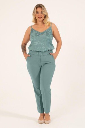 Pocket Detailed Belted Classic Trousers - 1