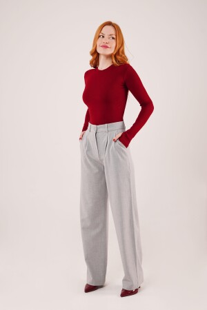 Premium Model Oturtmalı Gri Pantolon - 1