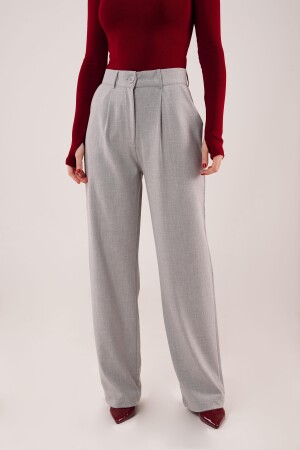 Premium Model Oturtmalı Gri Pantolon - 2