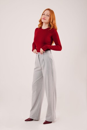 Premium Model Oturtmalı Gri Pantolon - 4