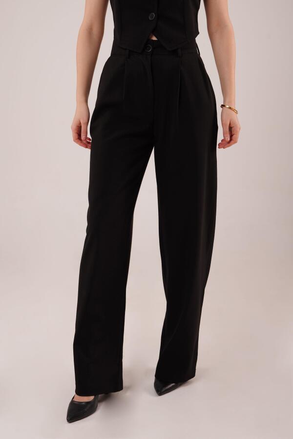 Premium Model Oturtmalı Siyah Pantolon - 2