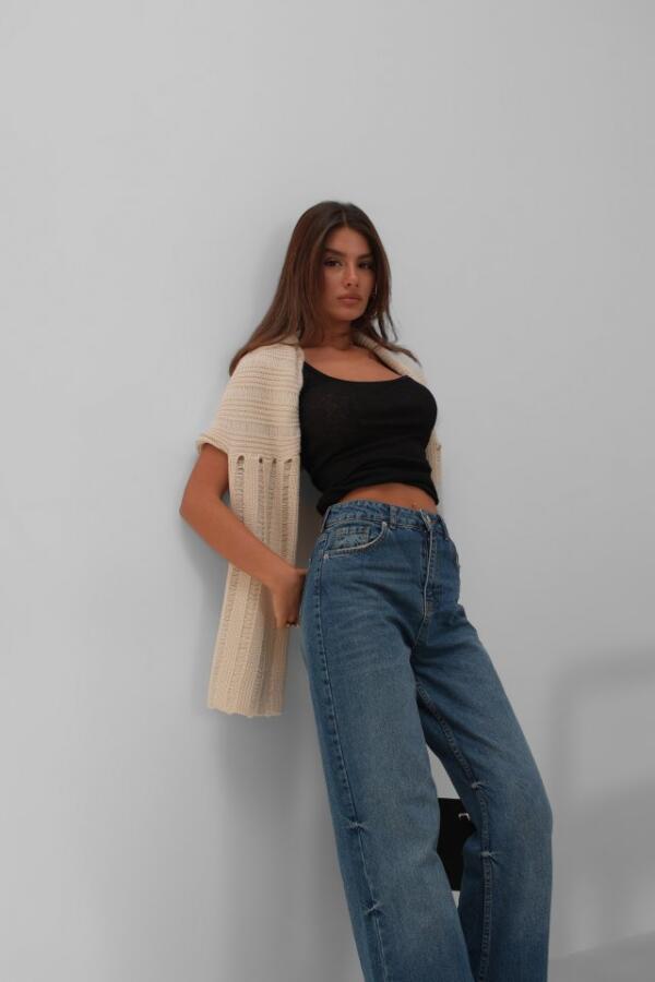 Püskül Paça Detay Jean - 2