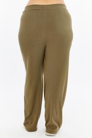 Rahat Kesim Büyük Beden Basic Pantolon Haki - 5