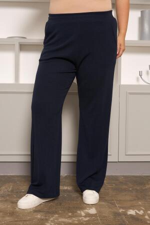 Rahat Kesim Büyük Beden Basic Pantolon Lacivert - 6