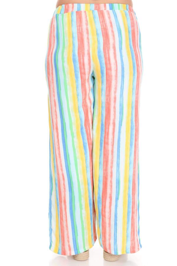 Rainbow Loose Plus Size Trousers Colorful - 2