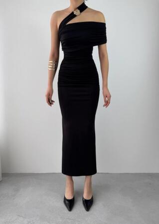 Reta Çapraz Omuz Elbise - 2