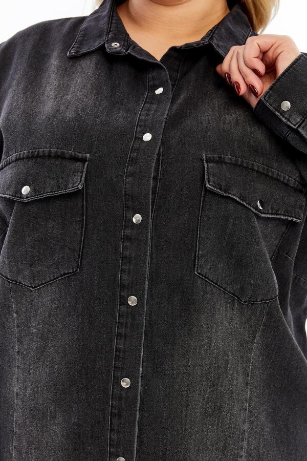 Rmg Büyük Beden Füme Gömlek - 3