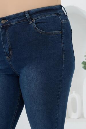 Rmg İspanyol Paça Büyük Beden Lacivert Kot Pantolon - 3