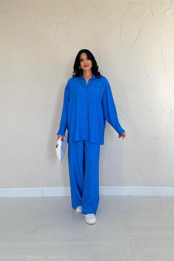 Saks Alice Gömlek Ve Bol Kesim Pantolon Takım - 2