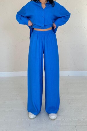 Saks Alice Gömlek Ve Bol Kesim Pantolon Takım - 4