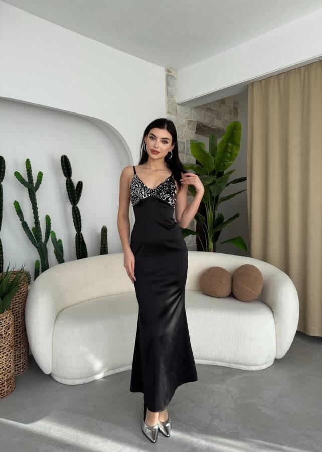 Shany İp Askılı Elbise - 3