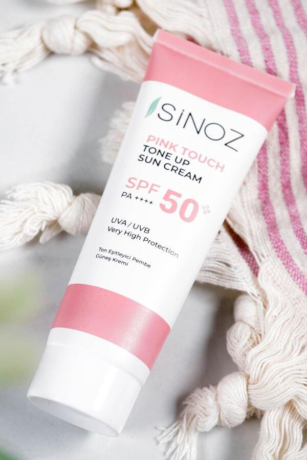 Sinoz SPF 50+ Ton Eşitleyici Pembe Yüz Güneş Kremi PA++++ - 4