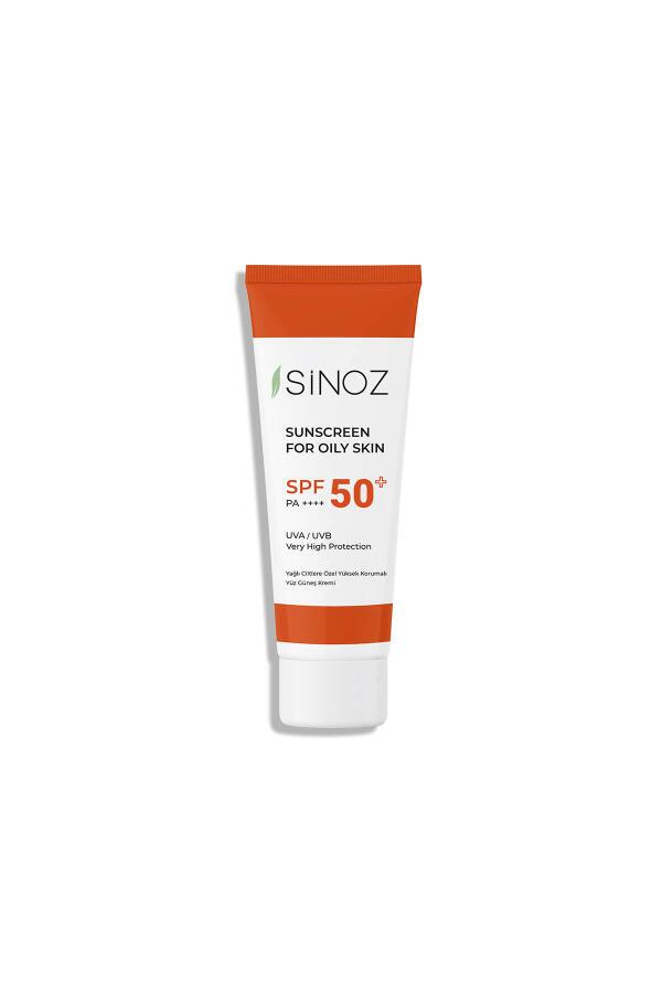 Sinoz Yağlı Ciltlere Özel Aydınlatıcı Yüksek Korumalı Yüz Güneş Kremi SPF50+ / PA++++ - 1