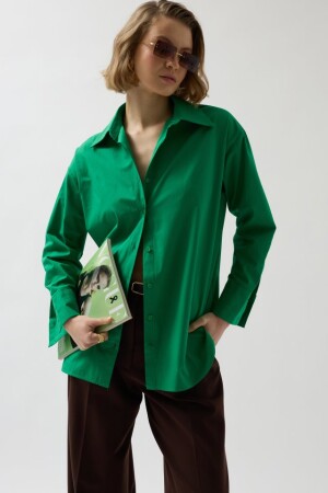 Sırt Dekolteli Bağcıklı Gömlek - 4