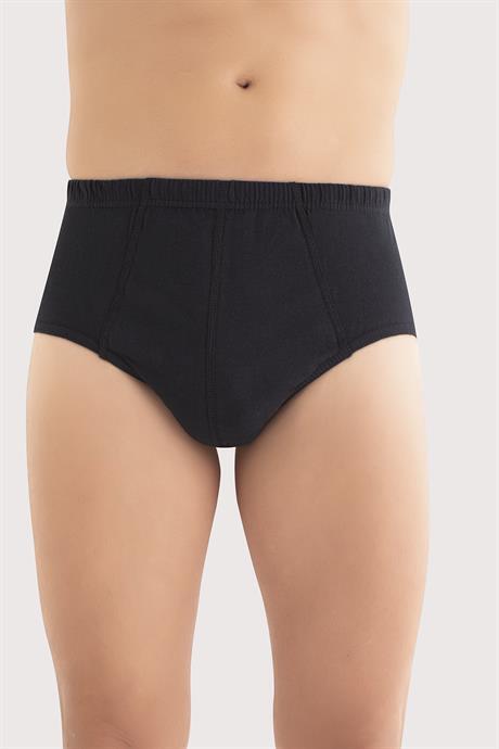Siyah 6'lı Paket Erkek Külot %100 Pamuk Penye - 3