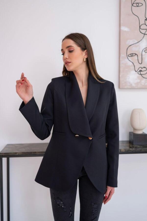 Siyah Blazer Ceket - 4